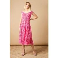Oasis Pink Midi Dress Womens Party Dresses