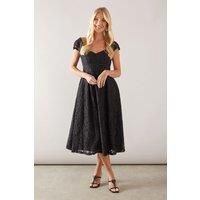 Wallis Black Fit & Flare Dress Womens Occasion Dresses
