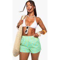 Womens Beach Poplin Stripe Boxer Shorts