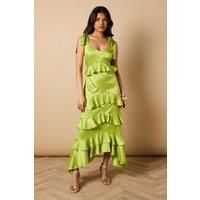 Oasis Chartreuse Midi Dress Womens Occasion Dresses