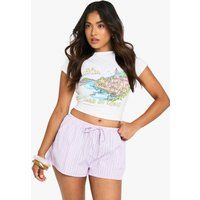 Womens Petite Drawstring Shorts