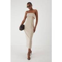 Misspap Ecru Pencil Dress Womens Casual Dresses