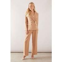 Wallis Taupe Wide Leg Trousers Womens Smart Trousers