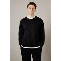 Mens Black Crew Neck Sweatshirt - M