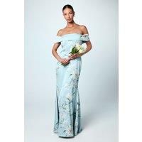 Coast Sage Bardot Dress Womens Bridesmaids Dresses