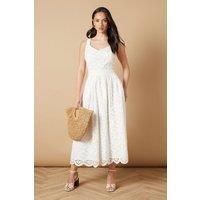 Embroidered Broderie Midi Dress