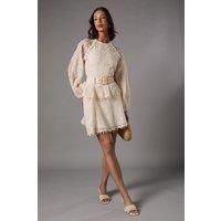 Coast Cream Fit & Flare Dress Womens Occasion Dresses