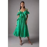 Coast Green Fit & Flare Dress Womens Occasion Dresses