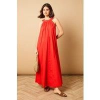 Halterneck Maxi Smock Dress