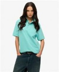 Superdry Womens Oversized City Pique Polo Shirt Size L