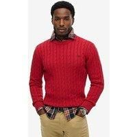 Superdry Superdry Cotton Cable Knitted Jumper - Red