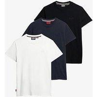 Superdry Essential Logo 3 Pack T-Shirts - Multi