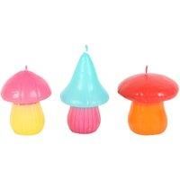 Something Different Funky Fungi Mushroom Candles (Pack of 3)One Size Multicolour