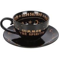 Something Different Talking Board Teacup & Saucer Set / One Size Black/Gold SD66