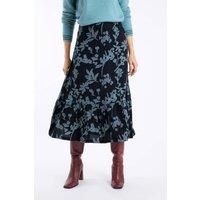 Weird Fish Women's Minnerve Viscose Tiered Maxi Skirt in Light Green | Size: 10