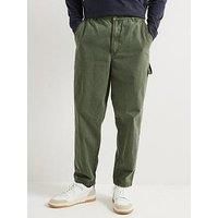 Barbour Harton Relaxed Fit Slub Trousers- Green