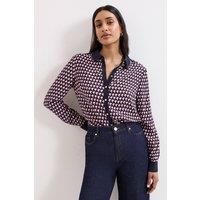 Phase Eight Women's Briar Geo Print Shirt in Pink | Size: 20