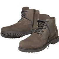 Split Leather Side Zip Ankle Boots