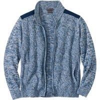 Knitted Faux Suede Shoulder Panels Jacket