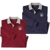 Long-Sleeved Polo Shirt Pack of 2