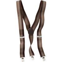 Atlas For Men Mens Striped Split Leather Braces / One Size Brown AF2360