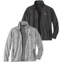 Mottled Brushed Fleece Jacket Pack of 2
