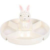 Something Different Chip & Dip Bunny Snack Dish / One Size White SD6776