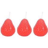 Something Different Strawberry Candles (Pack of 3)One Size Red  SD6826