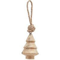 Hill Interiors Wooden Christmas Tree Bauble / One Size Brown HI4849