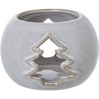 Hill Interiors Ceramic Christmas Tree Tealight Holder / One Size White HI4858