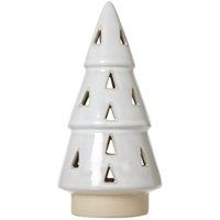 Hill Interiors Ceramic Tree Cut-Out LED Christmas Dration in White