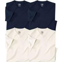 Plain V Neck T-Shirt (Pack of 4)