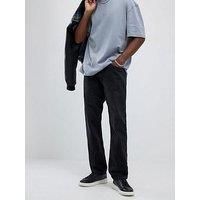 River Island Washed Straight Leg Jeans - Black