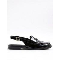 River Island Slingback Loafers - Black