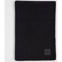 River Island Rubberised Badge Knitted Scarf - Black