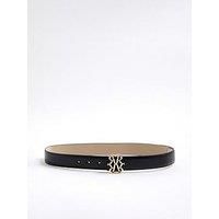 River Island Ri Swirl Buckle Belt - Black