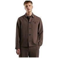 River Island Button Up Pocket Overshirt - Brown