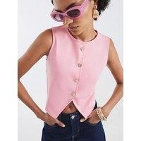 River Island Sleeveless Cropped Waistcoat