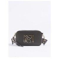 River Island Branded Cross Body Camera Bag - Grey