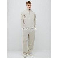 River Island Corduroy Wide Leg Joggers - Beige