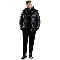 River Island Oversized Fit Puffer Coat - Black