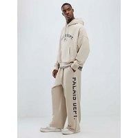 River Island Beige Palais Dept Wide Leg Joggers - Cream