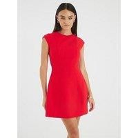 River Island Contoured Cap Sleeve Mini Shift Dress - Red