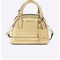 River Island Mini Croc Texture Cross Body Bag - Gold