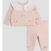 River Island Baby Girls Rose Bud Jumper Set - Pink