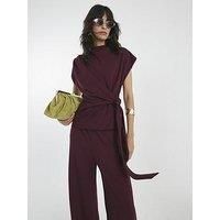 River Island Premium Short Sleeve Side Knot T-Shirt