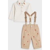 River Island Baby Boys Gingerbread Dungarees - Beige