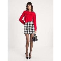 River Island Knit Long Sleeve Bow Jumper - Red