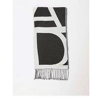 River Island Bold River Island Monogram Scarf - Grey
