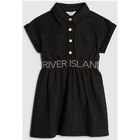 River Island Mini Girls Waistband Dress - Black